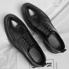 Leather Shoes Men's Brock Business Dress Casual Leather Shoes Autumn Men's Wedding Groom Shoes New