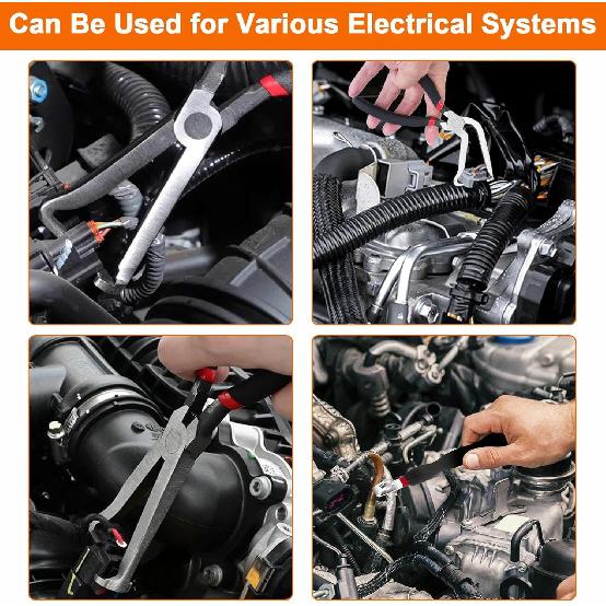 4Pcs Electrical Disconnect Pliers 37960, 60 Degree Electrical Connector Pliers 37980, Electrical Connector Separator 13120 With11 Terminal Removal