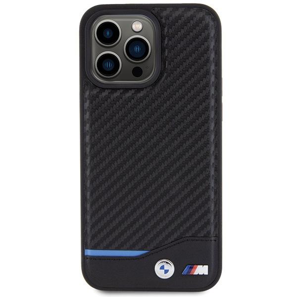 BMW BMHCP15X22NBCK iPhone 15 Pro Max 6.7" black/black Leather Carbon