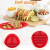 2pcs Oval Taco Plate Divided Taco Holder Tableware Taco Serving Tray  Snack