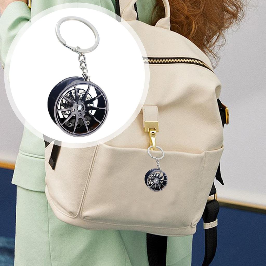 Брелок для ключей в виде автомобильного обода, металлический брелок для ключей в виде автомобильного обода, брелок в форме автомобильного обода, брелок из сплава для рюкзаков, сумок, ключей от машины