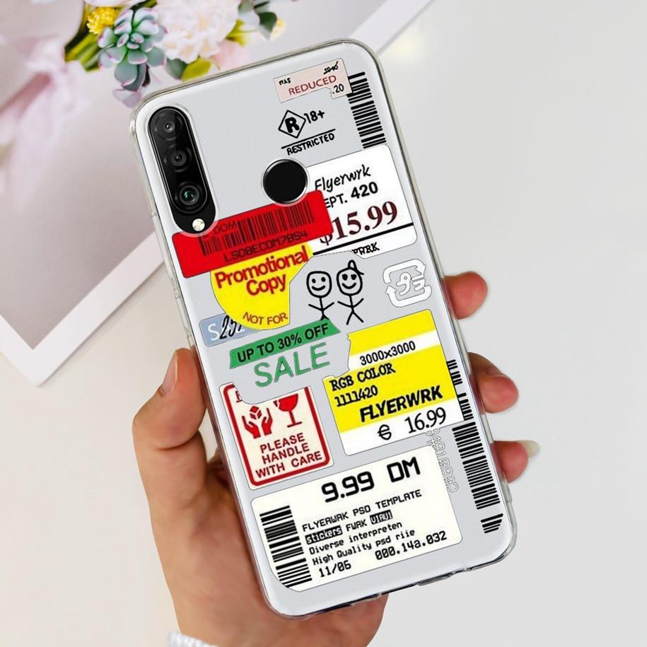 For Huawei P30 Lite Case 2020 Fashion Flower Bumper Soft Silicone Clear Cover For Huawei P30 Lite Pro Fundas P 30 P30Lite Hoesje