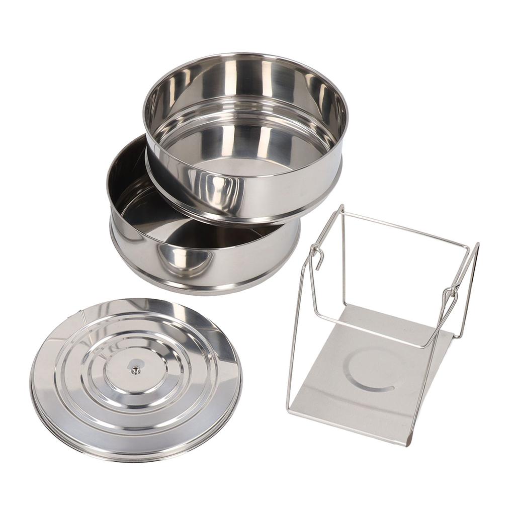 Пароварка из нержавеющей стали 304, 2-ярусная, штабелируемая, посуда для приготовления пищи с крышкой для кухни