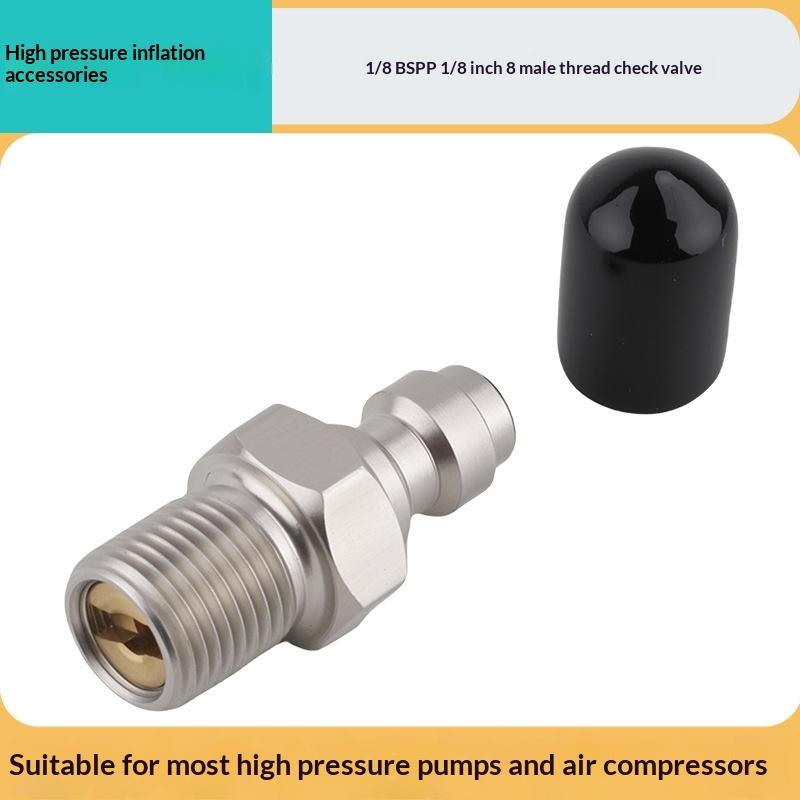 Quick Connect Valve 8mm Male Connector High Pressure Fitting Durable Leakproof Design for Hydraulic Systems