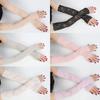 1 Pair Women UV Protection Lace Arm Sleeve Mittens Ice Arm Cuffs Fingerless Driving Gloves Arm Cover