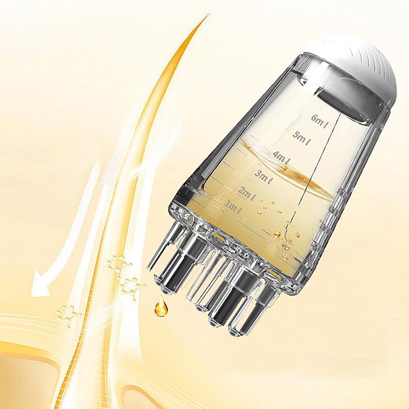 Аппликатор для кожи головы 1-6 мл Эссенция Жидкость для роста волос Массажная головка Шарик Доставка лекарств Мазок Жидкость Направляющая Расческа