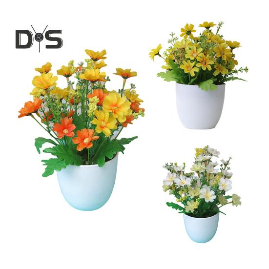 Искусственный цветок в горшке Декор для вечеринки Пластиковый DIY Искусственный цветок в горшке