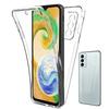 A04s Case 360 Clear Silicone TPU+PC Back Front Phone Cases For Samsung Galaxy A04s GalaxyA04s 6.5 Inch Double Transparent Protection Full Body Cover