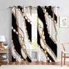 Полиэстер Затемняющие Занавески Окна Для Гостиной, Спальни, Домашнего Декора, Дешевые, Современный Роскошный Бренд, Черный и Золотой,