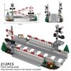 MOC Creative Expert Ideas Городской поезд Рельсовый переход Железнодорожный экспресс Кирпичи Строительные блоки DIY Игрушки для детей Подарки