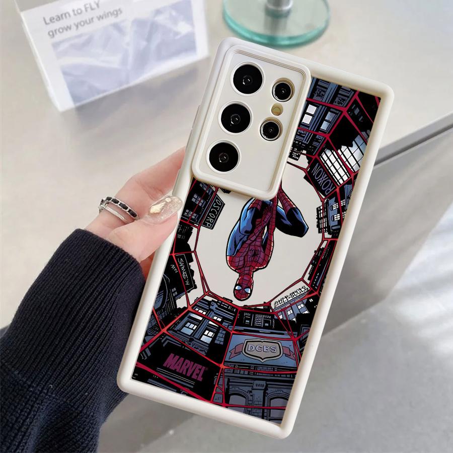 Мультяшный чехол для телефона Marvel Человек-Паук для Samsung Galaxy S20FE S21 S23 FE S25 Ultra S25 Edge S24Ultra S22 S24 Plus Мягкая крышка