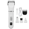 Dog Clippers Grooming Kit 4 Blades Low Noise Cordless Rechargeable Pet Paw Trimmer White