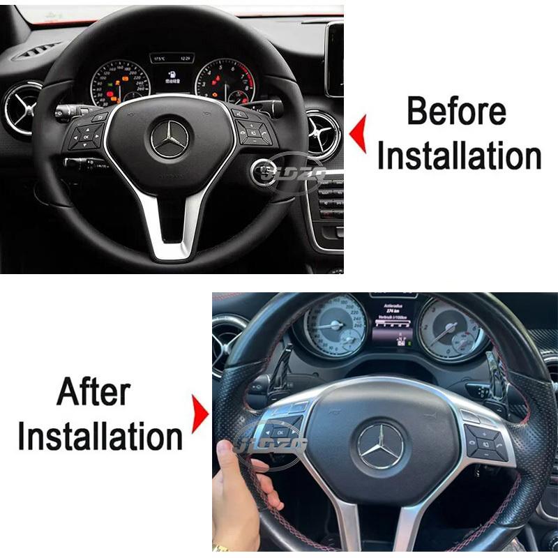 Car Steering Wheel Paddle Shift Extension Shifters DSG For Mercedes Benz A B M Class W176 W246 GLK SLK CLA GLA Sticker styling