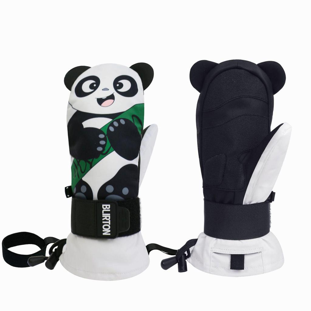 Детские зимние лыжные перчатки «Панда»: Двухслойный, Износостойкий, Теплый, Водонепроницаемый