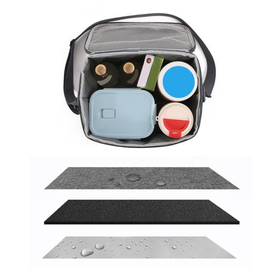 Изолированная сумка для ланча, герметичная сумка-холодильник для ланча с несколькими карманами, большая вместимость