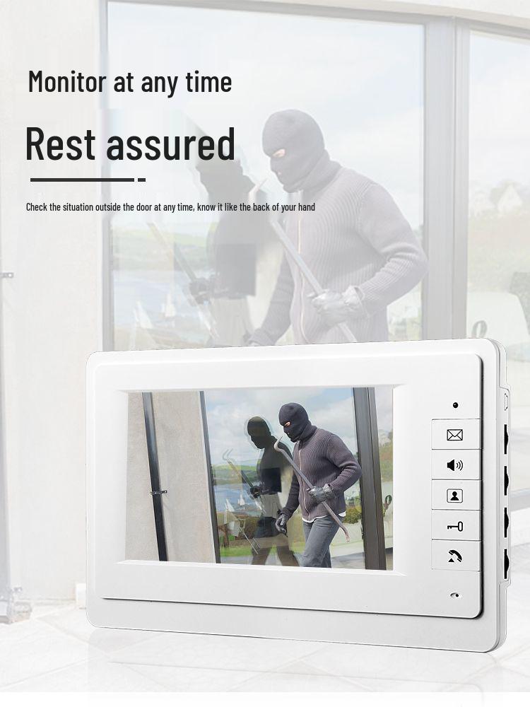 7-дюймовый HD проводной видеодомофон с дверным звонком для домашнего мониторинга и системы контроля доступа Smart Villa