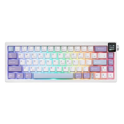 MechLands AJAZZ AK650 Gasket Механическая клавиатура 3 режима Беспроводная игровая клавиатура с дюймовым TFT-экраном и ручкой 5000 мАч Горячая замена Клавиатура с Flex