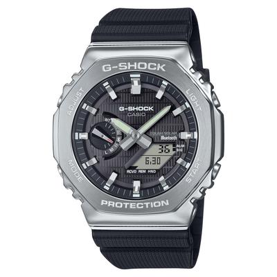 Часы G-SHOCK серии 2100 с циферблатом Аналогово-цифровые GBM-2100-1AJF Черный/Бар Мужские