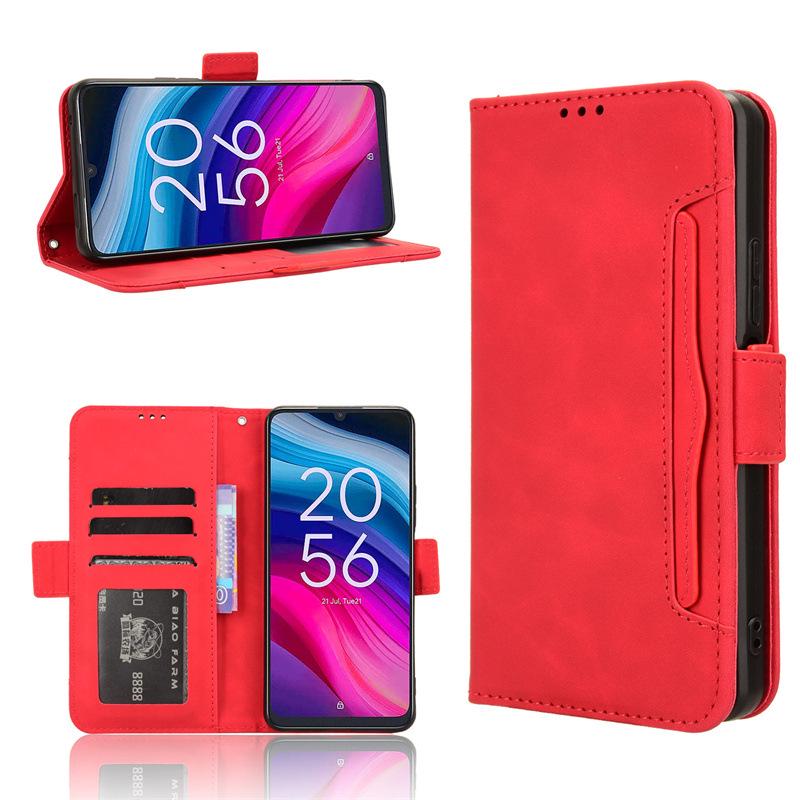 Кожаный чехол-книжка TCL 50SE с отделениями для карт для TCL 505 4G/XE.