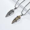 Odin's Spear Valknut Gungnir Viking Necklace For Men with Rune Symbol Raven’s of Odin Labradorite Norse Mythology Pagan Jewelry