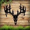 Металлический настенный декор «Искусство оленя» - Знаки «Череп и голова оленя» - Железные изделия для гостиной - Уникальное металлическое настенное искусство и наклейки