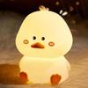 Silicone Duck Night Light for Kids Rechargeable Touch Led Lamp Color Changing, Soft Bedside Cute Lamp for Bedroom, Babies, Gift, Nursery Room Decor