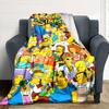 Simpsons Family Flannel Blanket Super Soft Warm Cozy Blanket For Sofa Bed Office Travel Allseason Home Decor Gift
