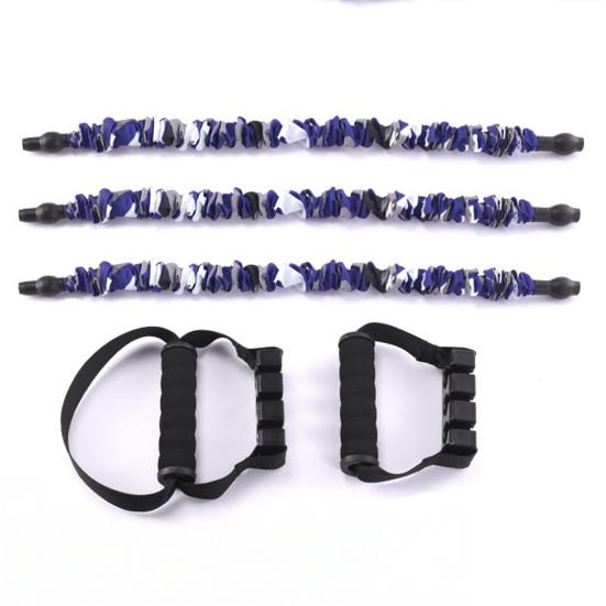 Регулируемый эспандер с отсоединяемым 3-трубным грудным эспандером, плечевым эспандером, для силовых тренировок, фитнеса, растяжки всего тела, с ручкой