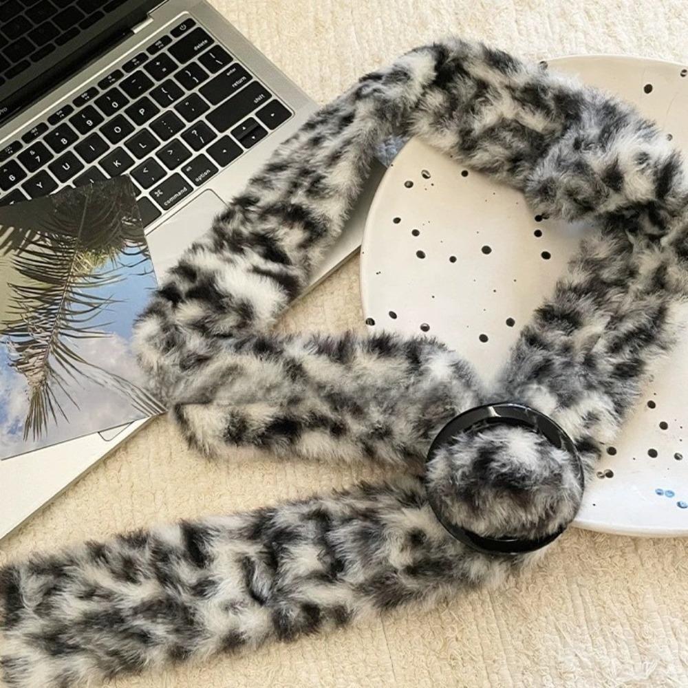 Пояс из ПУ кожи с мехом, Пушистый пояс из искусственного меха, Плюшевый ремень, Винтажный пояс Y2K, Повседневный