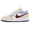 Air Jordan 1 Амортизация Нескользящие Износостойкие Низкие Винтажные Баскетбольные Кроссовки GS Экрю DM8969-114(Команда107-)