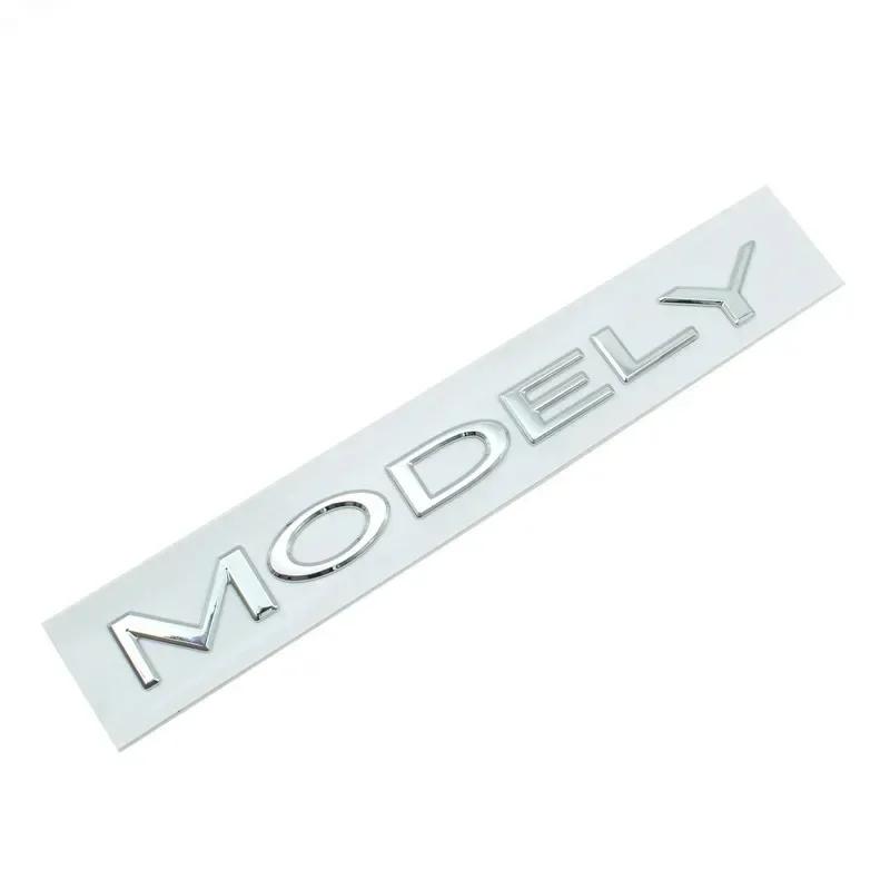 ysdkf1 Original 3D ABS Letters Logo For Tesla MODEL 3 Y Car Rear Tailgate Trunk Emblem Badge Decal Stickers Auto Styling Accessories