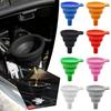 Силиконовая разделительная воронка-фильтр Автомобильная универсальная жидкостная воронка Замена жидкости для омывателя Складная портативная Автомобильное моторное масло Бензин Замен