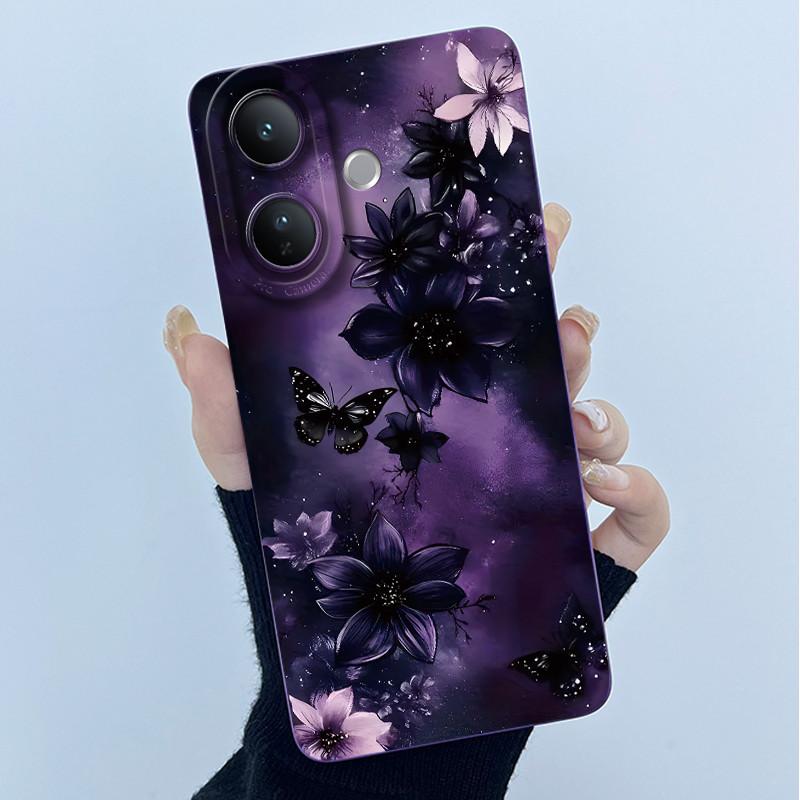 Case For Vivo V60 Lite Cute Panda Sweet Girls Cats Liquid Silicone Soft Back Cover For VivoV60Lite 5G Bumper Protective Casing