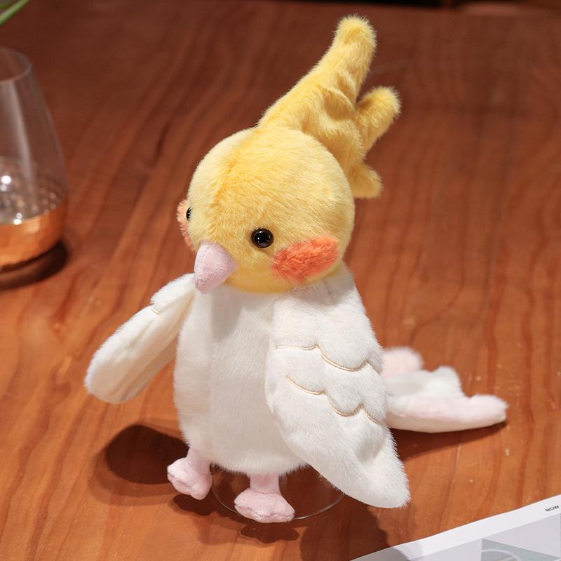 Cute Simulated Parrot Hand Puppet Doll Bird Plush Toy Doll Children Comfort Doll Interactive Game Gift