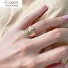New Creative Geometric Irregularity Liquid Lamination Rings For Woman And Man Golden Leisure Ring Open To Adjust Jewelry