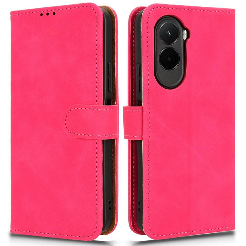 Для Xiaomi Poco M7 4G (США) (171 мм) Кожаный чехол с тактильным покрытием, противоударный, кошелек, откидная крышка для телефона