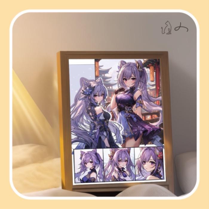 Световая живопись Фигурка Genshin Impact Гань Юй Ху Тао Ёимия Ночник