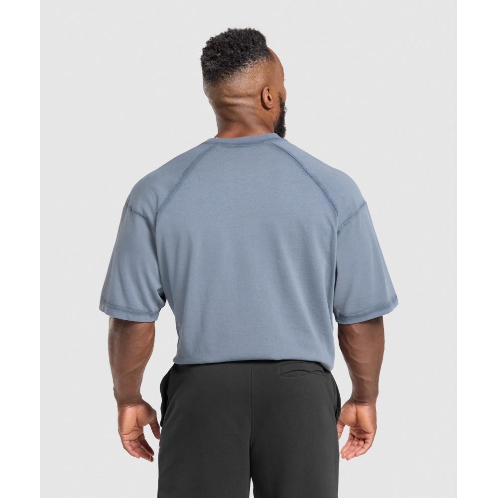 Gymshark Футболка HeavyweighT Iron Blue A2b9p ucTm