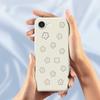 For iPhone 16e Case Cute Floral Bear Pattern Printing Straight Edge TPU Phone Back Cover