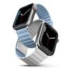 UNIQ pasek Revix Apple Watch Series1/2/3/4/5/6/7/8/9/SE/SE2/Ultra/Ultra 2 42/44/45/49mm. Reversible Magnetic biały-niebieski/white-blue