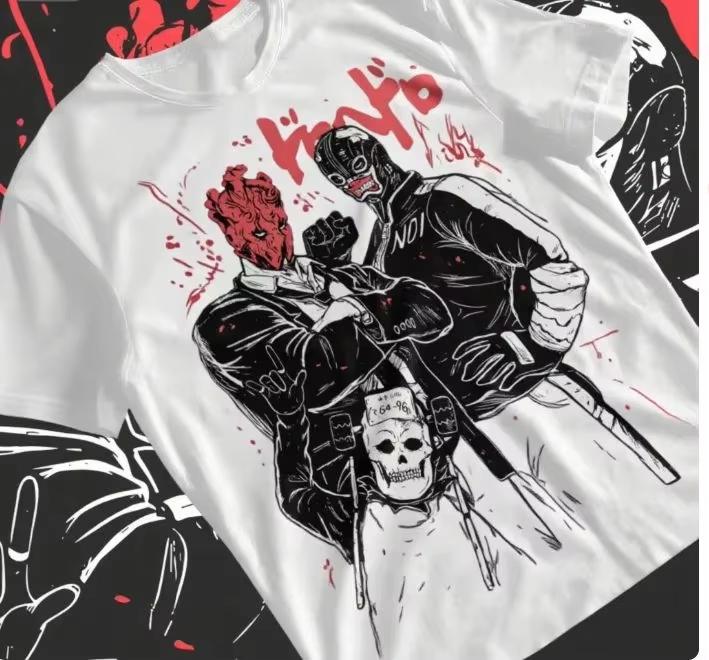 Ebisu Noi Kaiunisex Nikaido Horror Anime Print T Shirt High Street Fashion Tshirt Roundneck Casual Loose Tshirt Y2k Tops Unisex