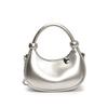 Hand Carry Fashion Trend Dumpling Bag Women 2025 New Simple Versatile Patent Leather Shoulder Bag Niche Design Messenger Bag