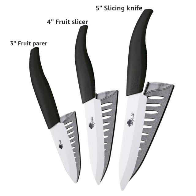Ceramic Knives Kitchen Knives 3 4 5 6 Inch Chef Knife Cook Set+peeler White Zirconia Blade