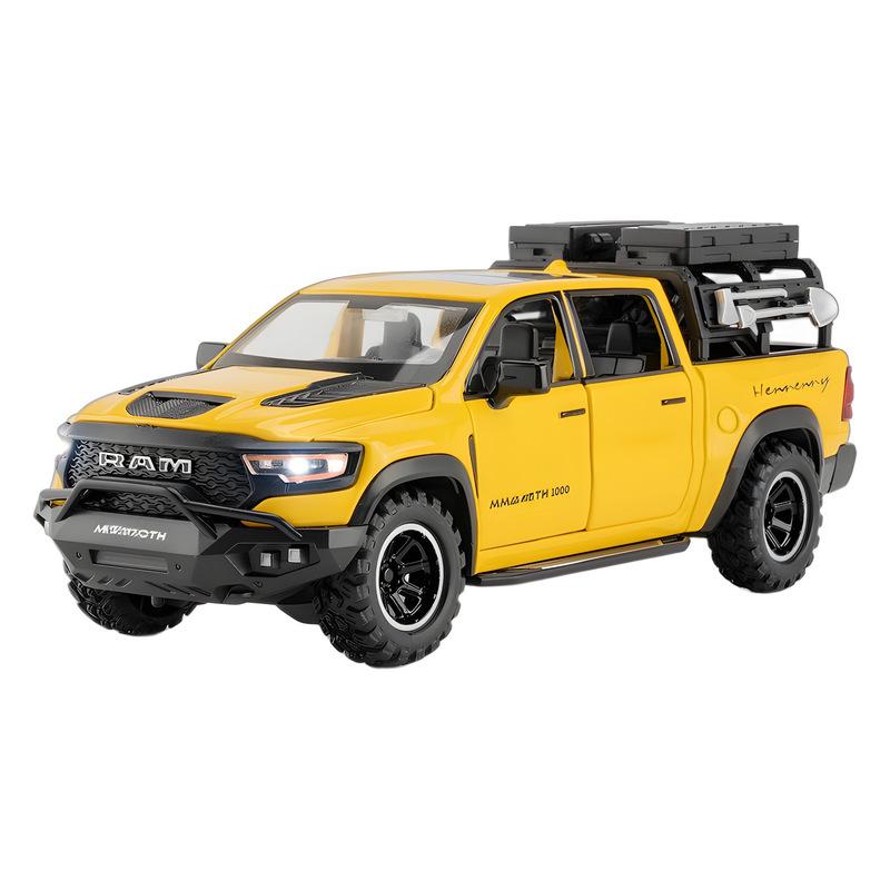 1:32 Dodge Ram 1000 Trx Mammoth Picku Alloy Car Model Sound And Light Pull Back Children'S Toy Collectibles Birthday Gift 1111