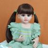 Reborn Baby Doll Long Hair Girl Princess Lifelike Real Soft Full Body Silicone Newborn Bebe Doll Toy For Children Gift