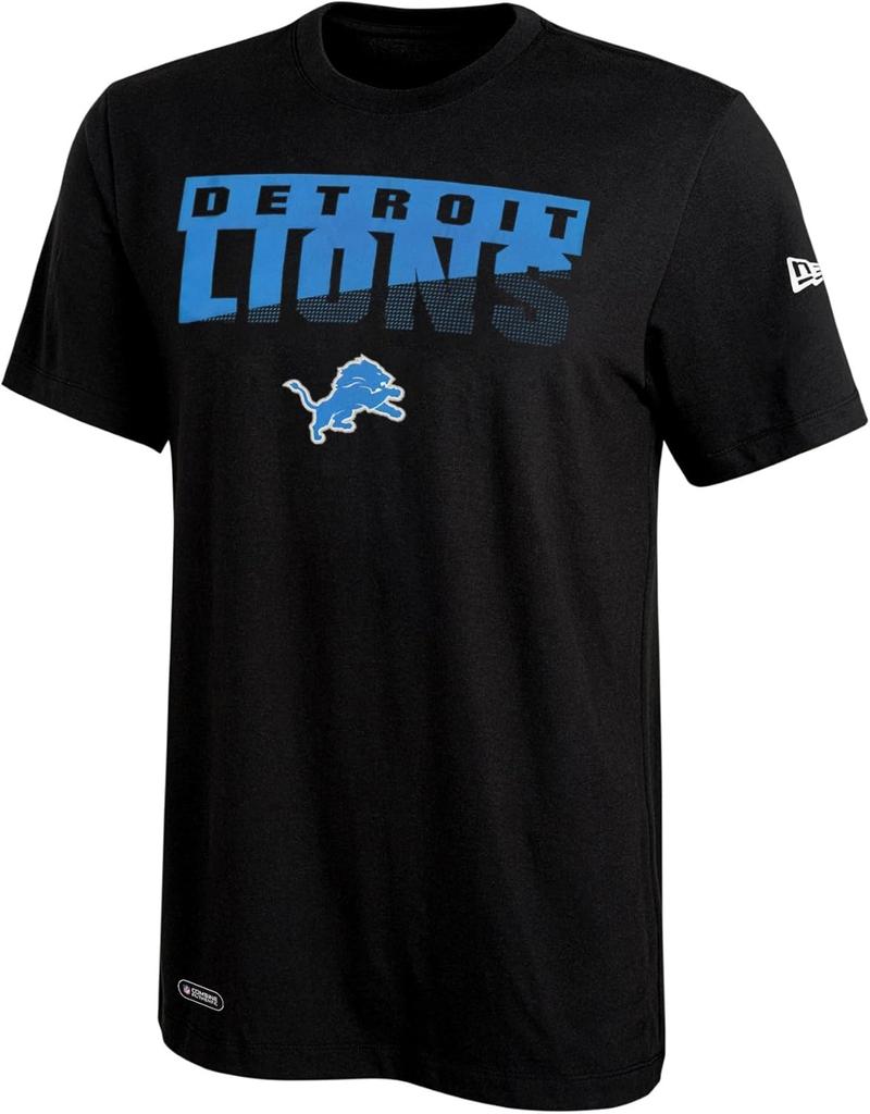 Outerstuff Мужская футболка с коротким рукавом NFL Detroit Lions Scoreboard Dri-Tek Черная