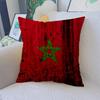 MMorocco Map Flag Pillow Cushion Cover Pillowcase Living Room Sofa Home Decor Customized