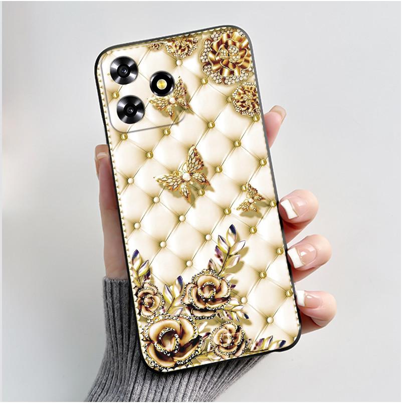Мягкий чехол для ZTE Blade V50 Design / ZTE 8050 / Blade V50 Smart Чехол Роскошный Дракон Милый Крутой Для Мальчиков Девочек Чехол для Телефона Черная Крышка