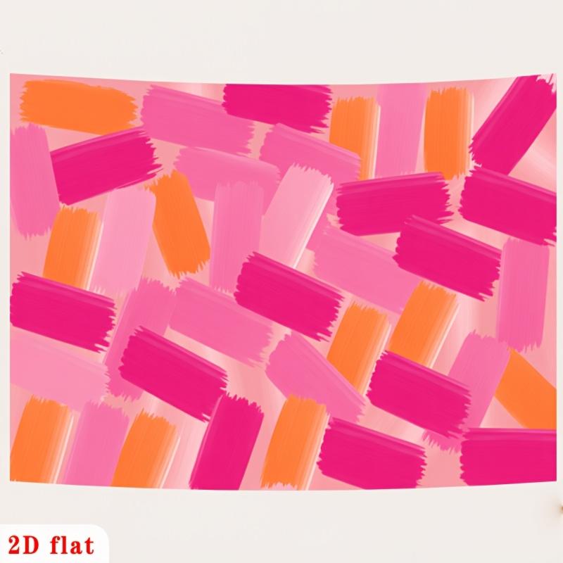 2D plane, 1 piece of powder orange abstract brushwork polyester background fabric, used for party decoration and club de