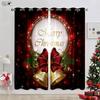 Christmas Decoration Curtains Christmas Tree Santa Claus Gift Starlight Elk New Year Festival 3D Printing Easy To Wash Curtains